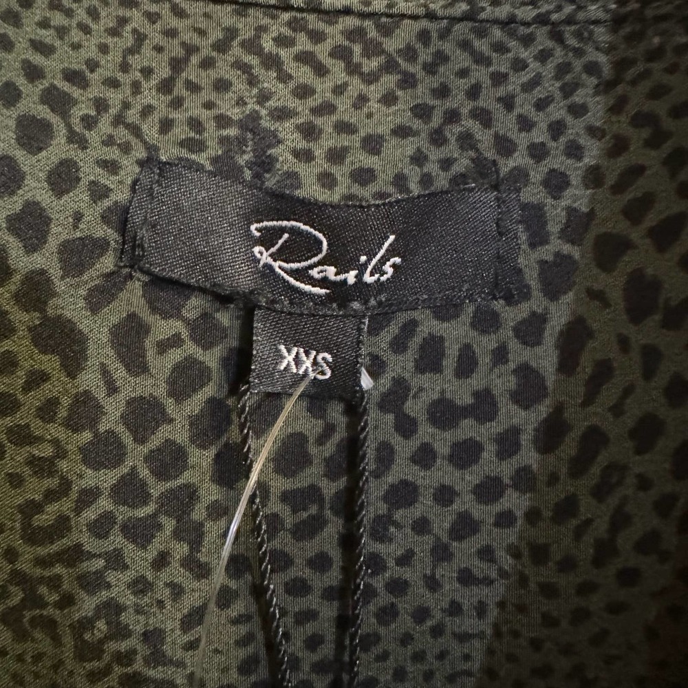 Rails Alix Python-Print Silk Tie-Waist Dress Size… - image 7